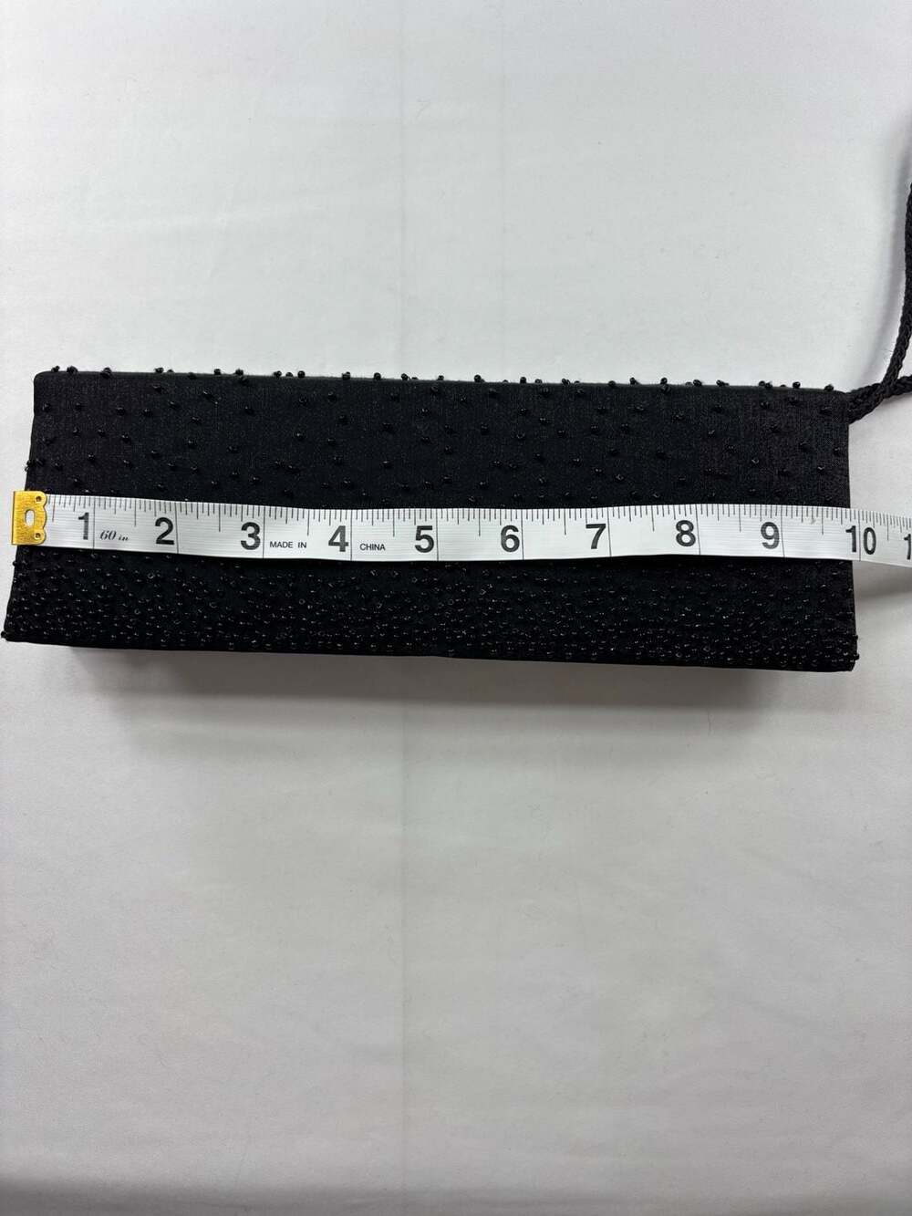 NiteBags Vintage Black Beaded Evening Clutch with Rope Shoulder Strap - Picture 6 of 9